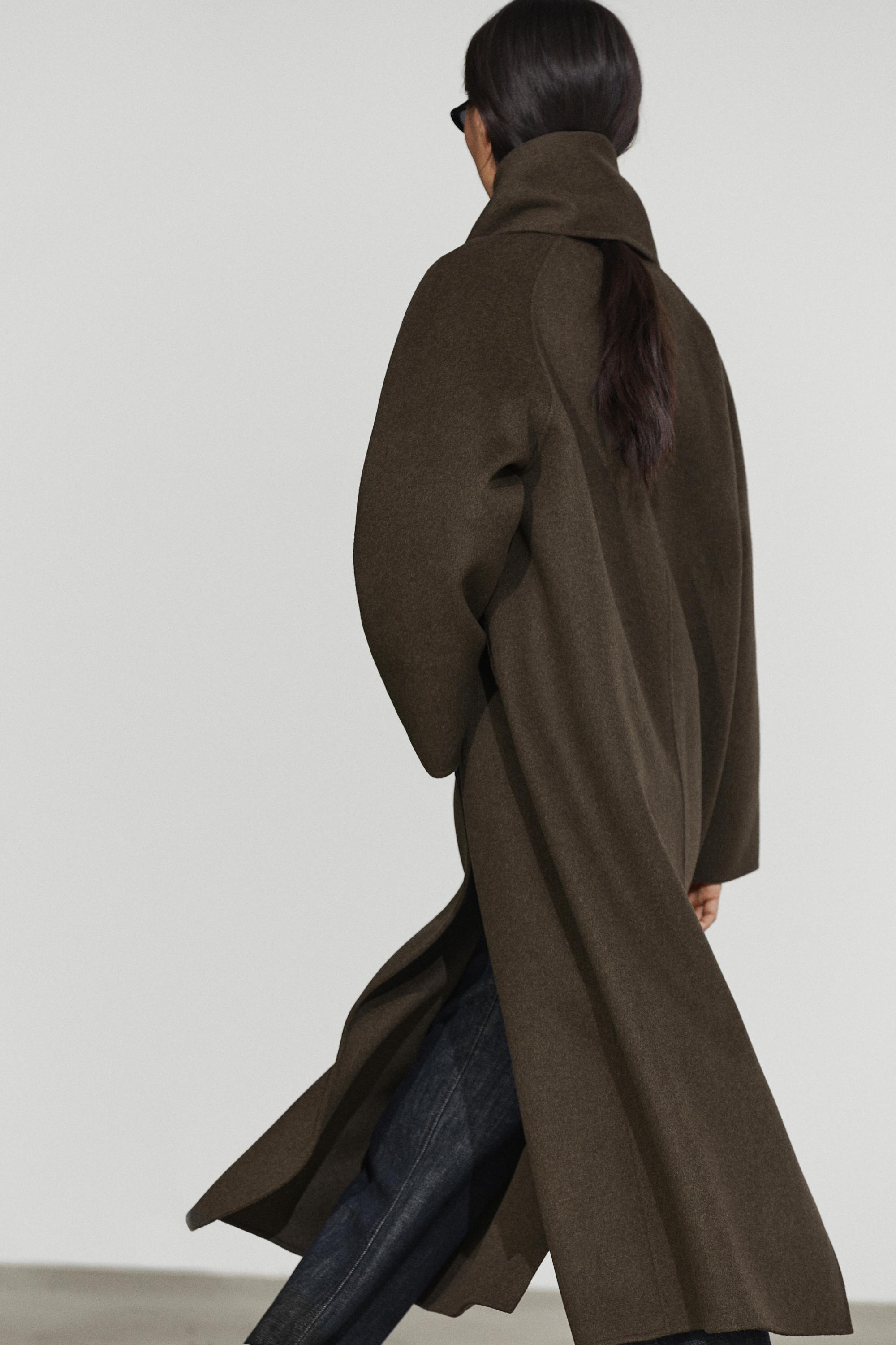 Manteau long avec écharpe